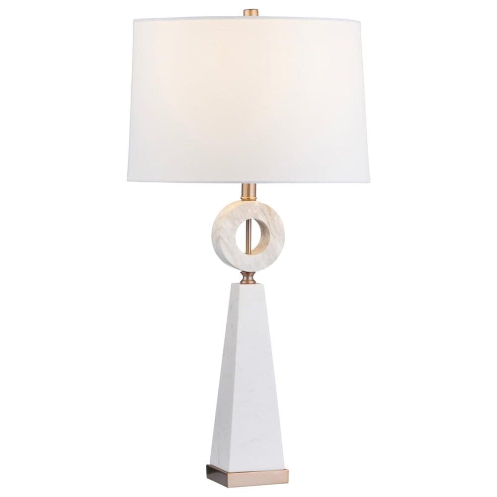 Crestview Collection Harrison Table Lamp in White and Brass, , large