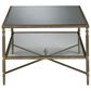 Ashley Cloverty Cocktail Table in Aged Gold and Clear, , large