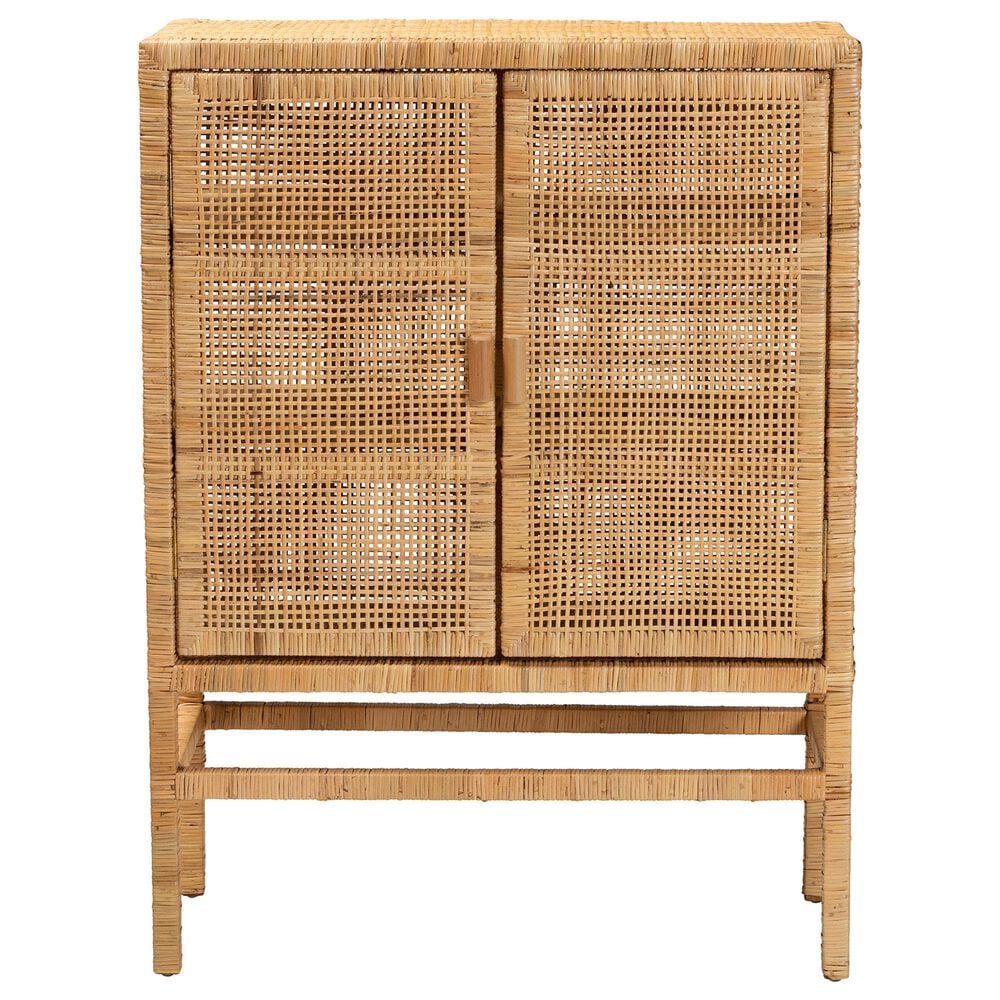 Baxton Studio Vivan 3-Shelf Storage Cabinet in Natural Brown, , large
