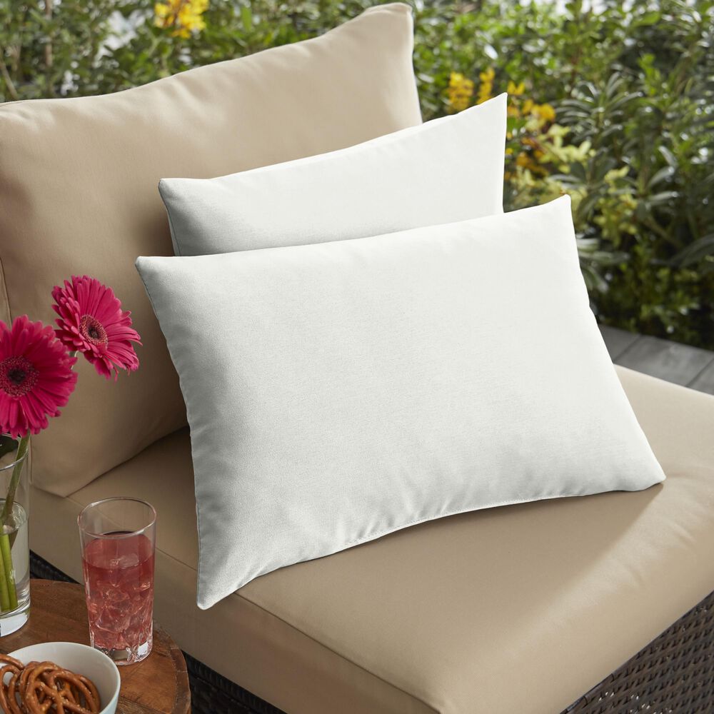 Sorra Home Sunbrella 13" x 20" Pillow in Canvas Natural (Set of 2), , large