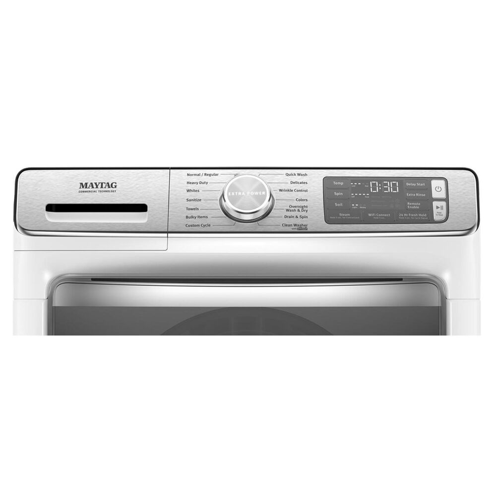 Maytag 5.0 Cu. Ft. Front Load Washer with Steam in White, , large