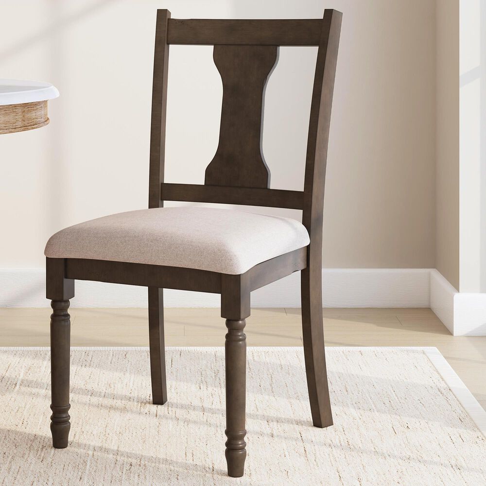 Linon Home Decor Willow Side Chair in Dark Grey, , large