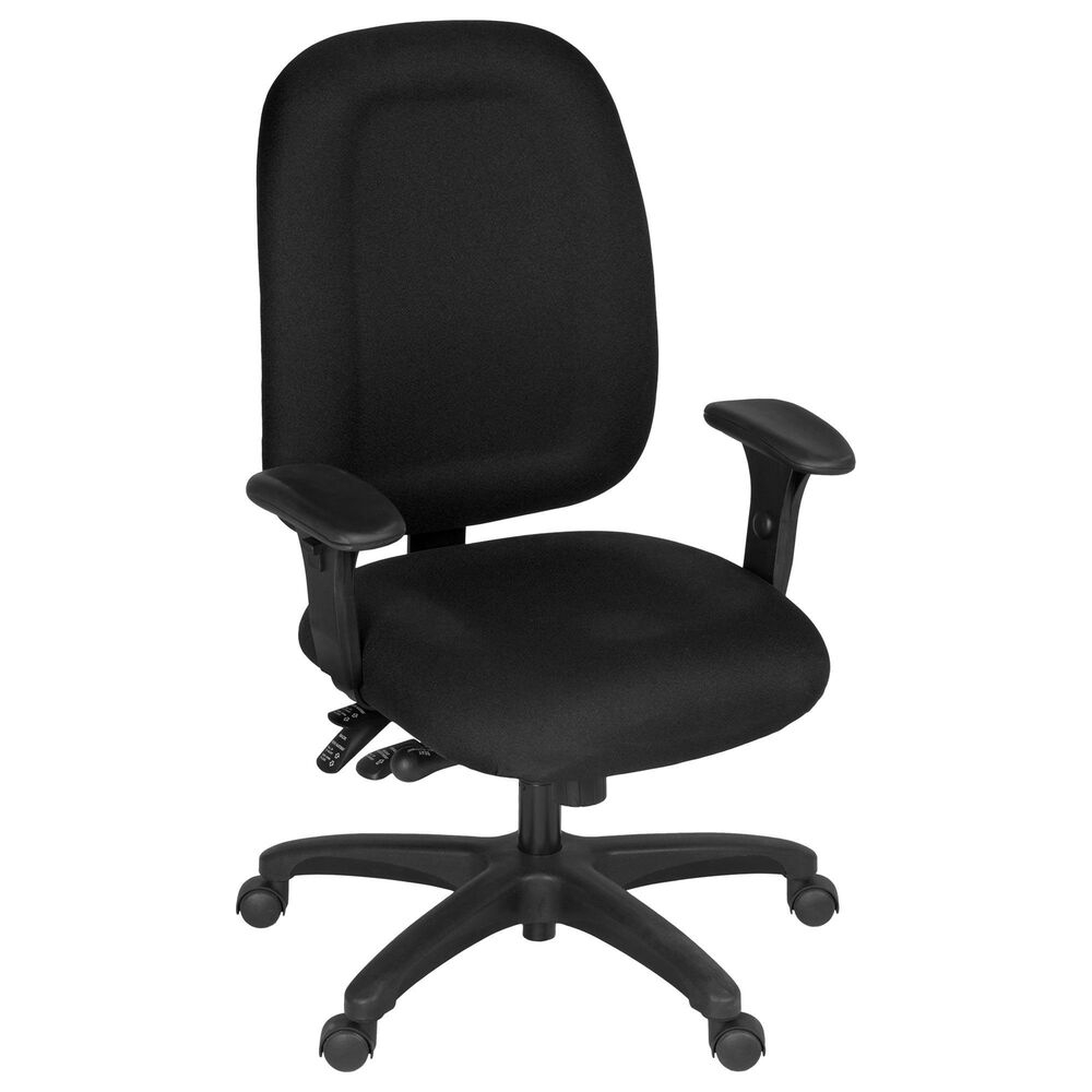 Regency Global Sourcing Comfort Series Multifunctional Swivel Computer Task Chair in Black, , large