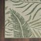Nourison Garden Oasis GOA02 Ivory and Green 5" x 7" Indoor/Outdoor Area Rug, , large