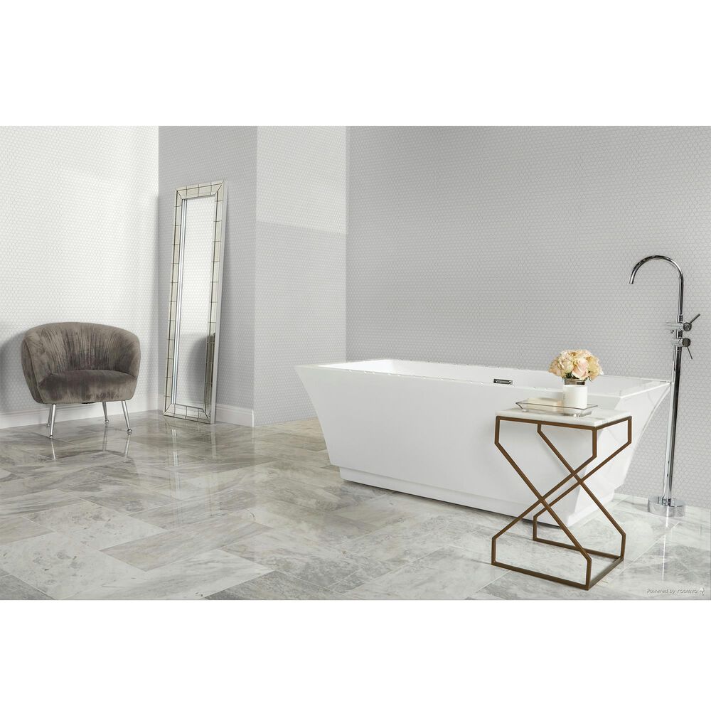 Dal-Tile Color Wheel Arctic White 13&#39;&#39; X 11&#39;&#39; Ceramic Mosaic Sheet, , large