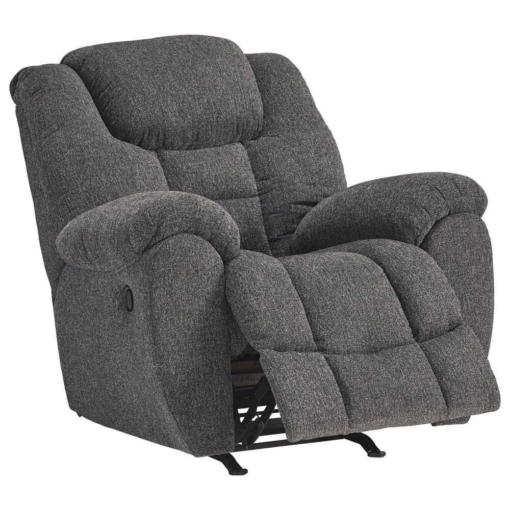 Ashley Foreside Manual Rocker Recliner in Charcoal, , large