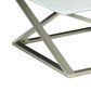 Crystal City Zurich Cocktail Table in White and Pewter, , large