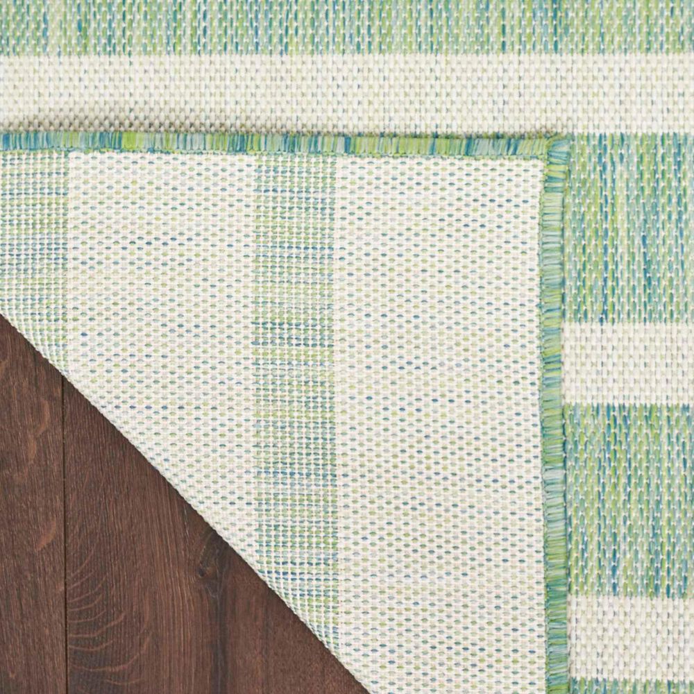 Nourison Positano POS03 Blue, Green and Ivory 8&#39; x 10&#39; Indoor/Outdoor Area Rug, , large