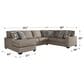 Ashley Cannonbrook 3-Piece Sectional in Cannonbrook Nutmeg, , large