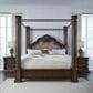 Ashley Maylee King Canopy Bed  in Dark Brown, , large