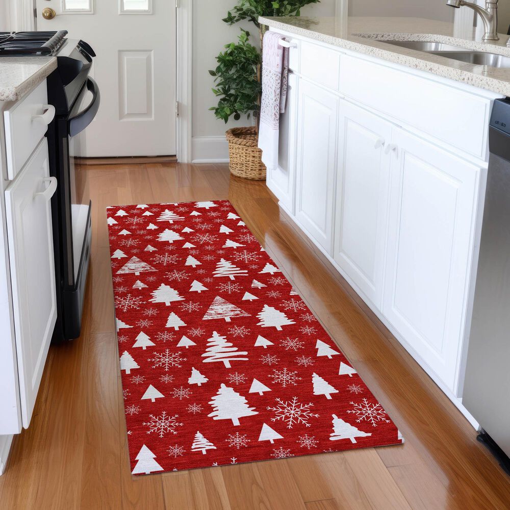 Dalyn Rug Company Wonderland WN23 2&#39;3&quot; x 7&#39;6&quot; Red Indoor/Outdoor Runner, , large