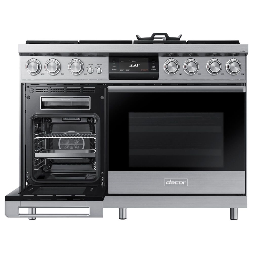 Dacor 48" Professional Dual Fuel Range in Silver Stainless Steel, , large
