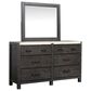 Nicolette Home Plum Creek 6-Drawer Dresser and Mirror in Ravenwood Black, , large