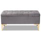 Baxton Studio Valere Storage Ottoman in Grey, , large