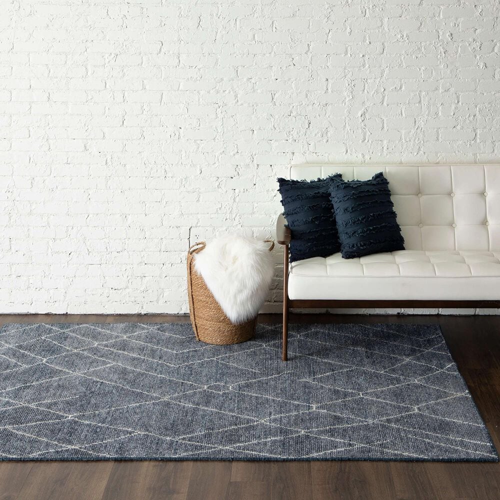 Karastan Tangier Spartel Blue Steel 5&#39; x 8&#39; Area Rug, , large