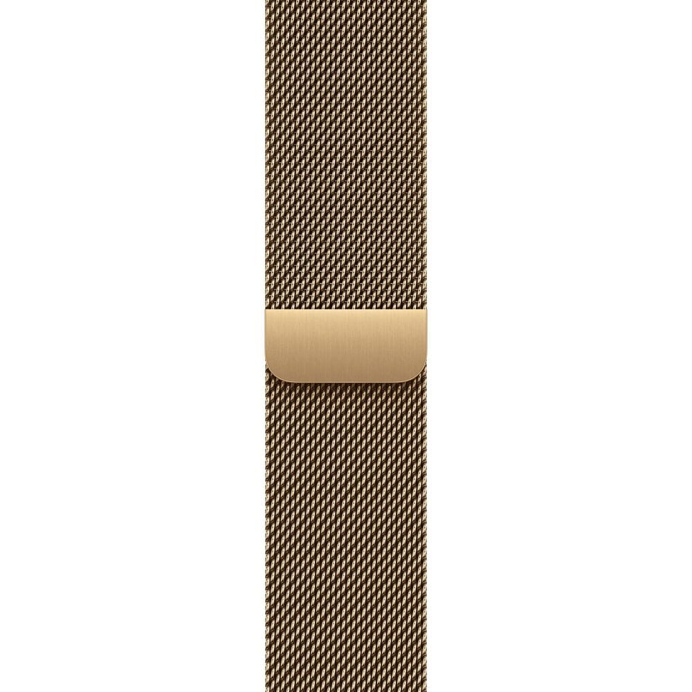 Apple Watch Series 12 (GPS + Cellular) 42mm Radiant Gold Titanium Case with Radiant Gold Milanese Loop and 2-Year AppleCare+, , large