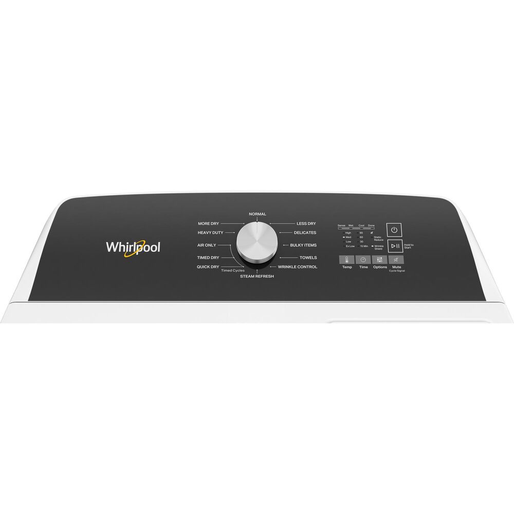 Whirlpool 7. Cu. Ft. Capacity Electric Dryer with Steam in White, , large