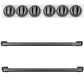 Cafe Handle and Knob Kit for Electric Range in Brushed Black, , large
