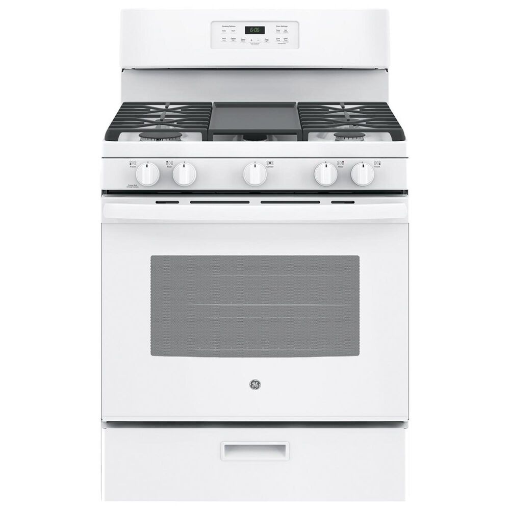GE Appliances 5.0 Cu. Ft. Freestanding Gas Range in White, , large