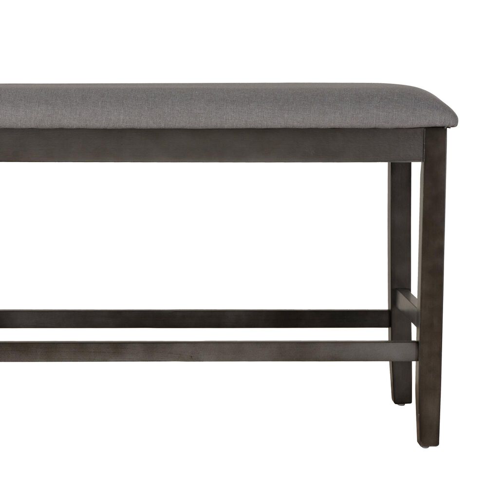 Linon Home Decor Spiva Counter Backless Bench in Grey, , large