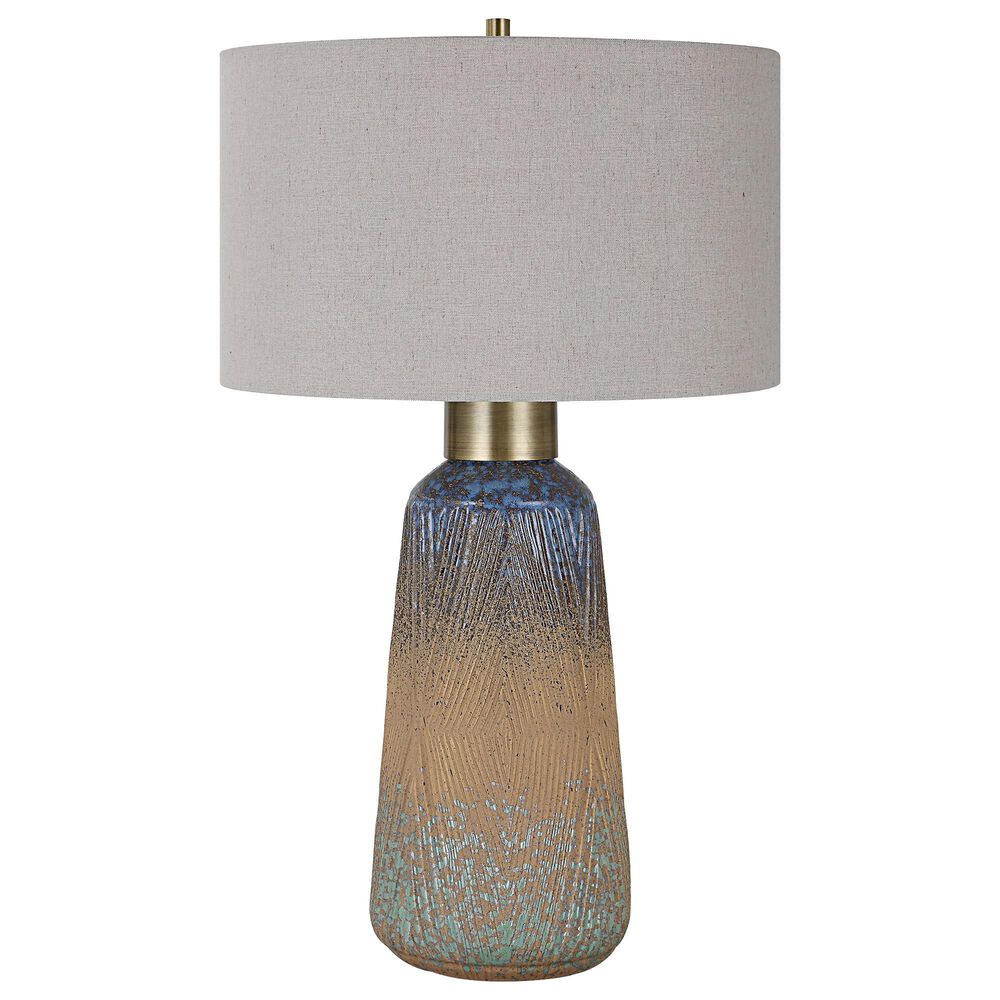 Uttermost Western Sky Table Lamp in Blue Green, Indigo and Golden Rust, , large