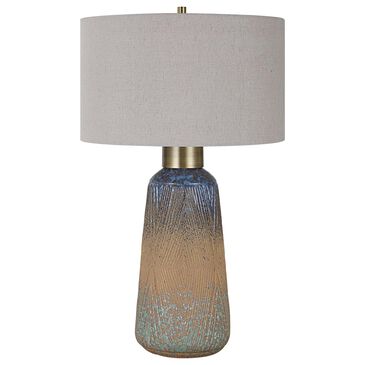 Uttermost Western Sky Table Lamp in Blue Green, Indigo and Golden Rust, , large