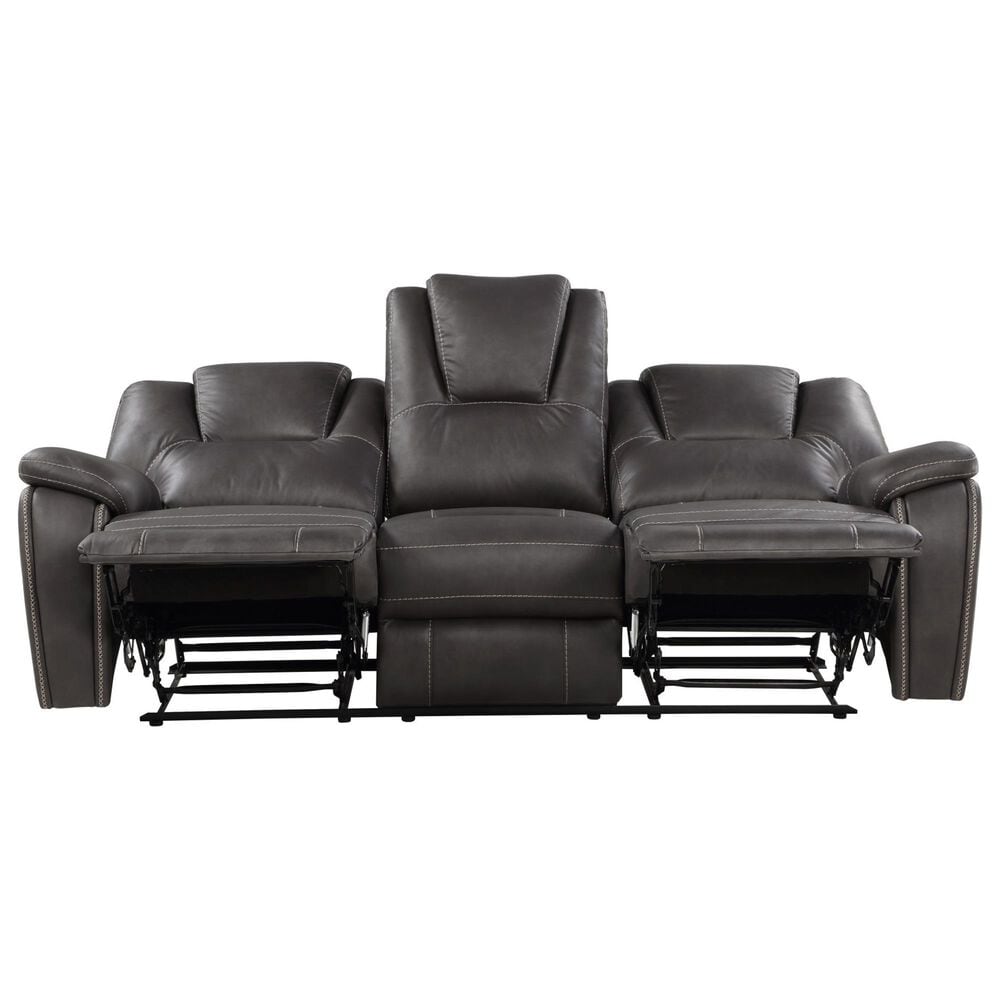 Steve Silver Katrine Manual Reclining Sofa in Charcoal, , large