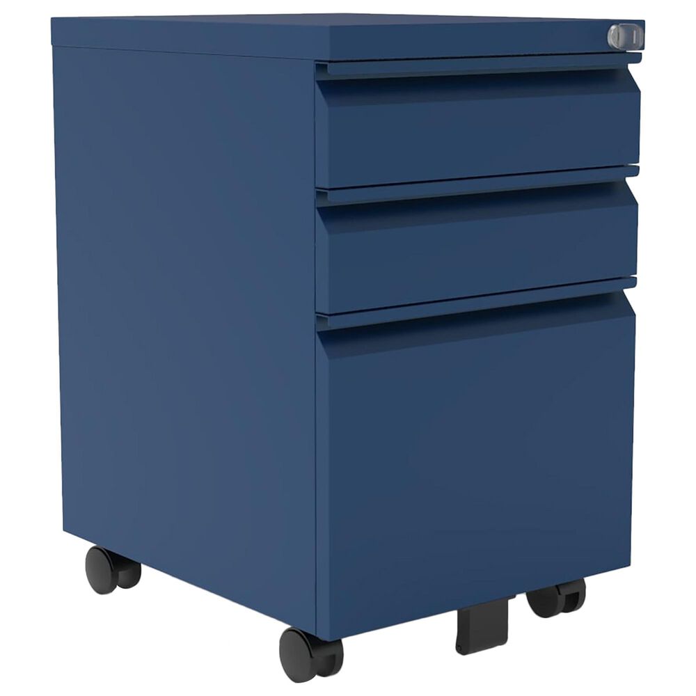Furniture of America Crenshaw File Cabinet in Navy Blue, , large