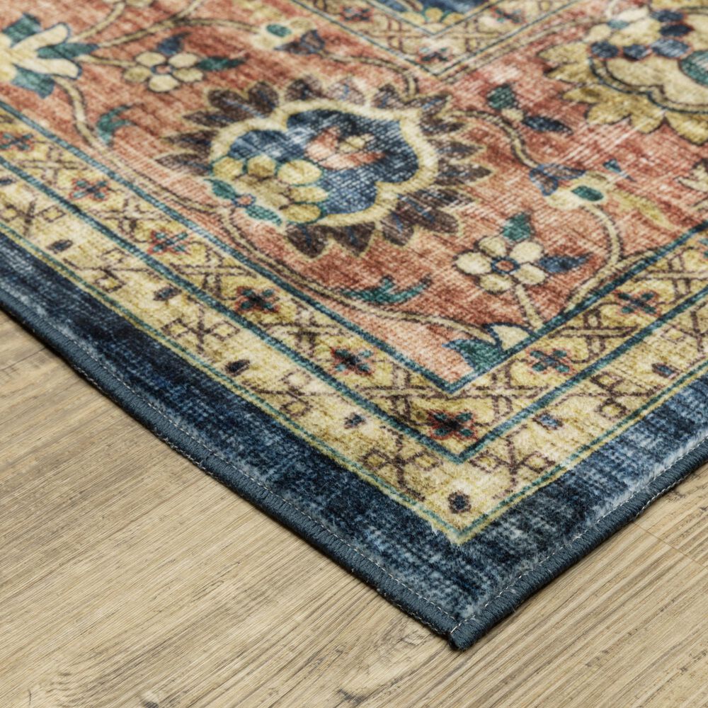 Oriental Weavers Sumter 2&#39; x 8&#39; Blue and Rust Runner, , large
