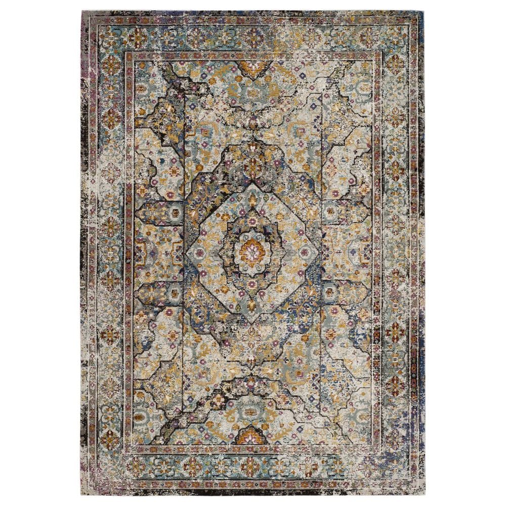 Safavieh Aria ARA199B 5"1" x 7"6" Blue and Multicolor Area Rug, , large