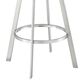 Blue River Flynn 26" Swivel Counter Stool with White Cushion in Brushed Stainless Steel, , large