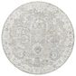 Surya Dresden Gray, Medium Gray, White, Light Slate, Denim and Mustard 5"3" Round Area Rug, , large