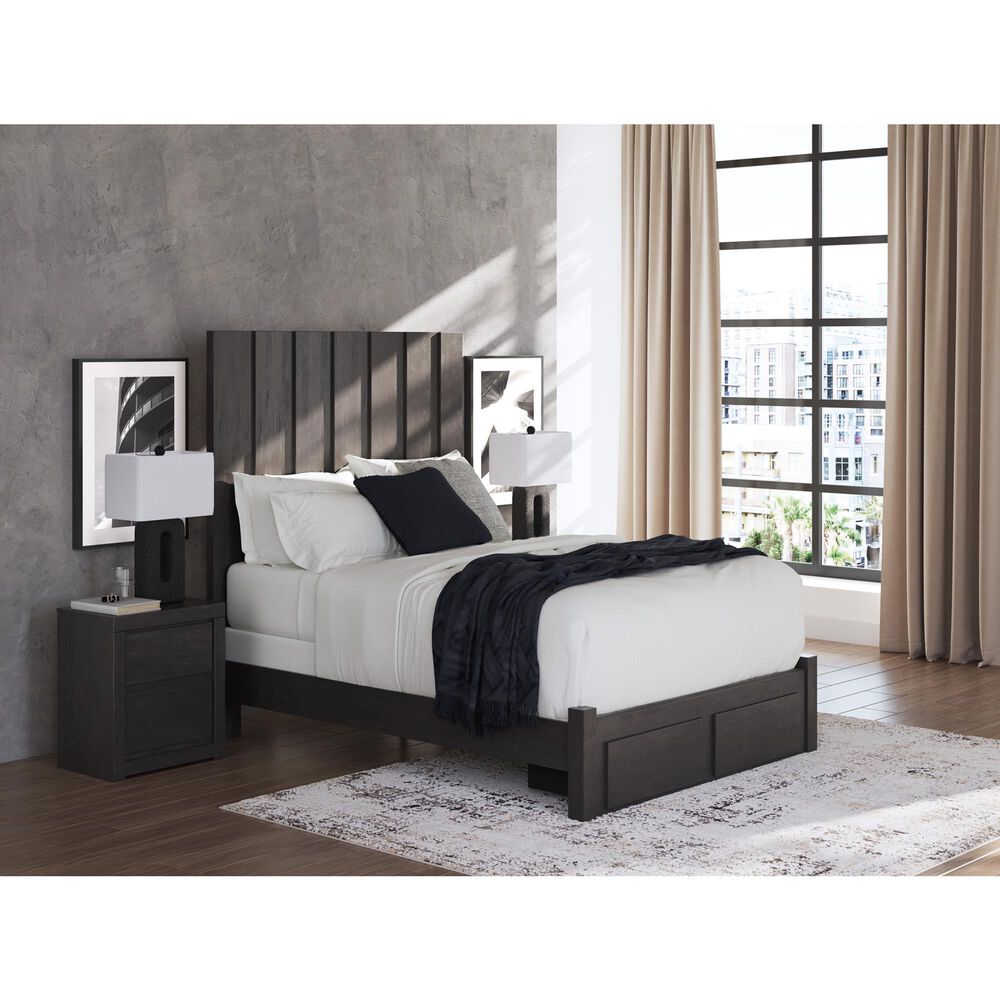 Ashley Fraluna Queen Panel Storage Bed  in Charcoal, , large