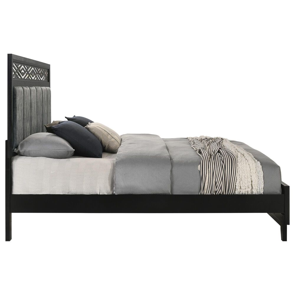 New Heritage Design Obsidian 4-Piece King Bedroom Set in Black, , large