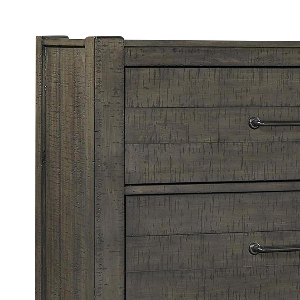 Riva Ridge Mill Creek 5 Piece Queen Low Profile Bed Set with 2-Drawer Nightstand in Carob, , large