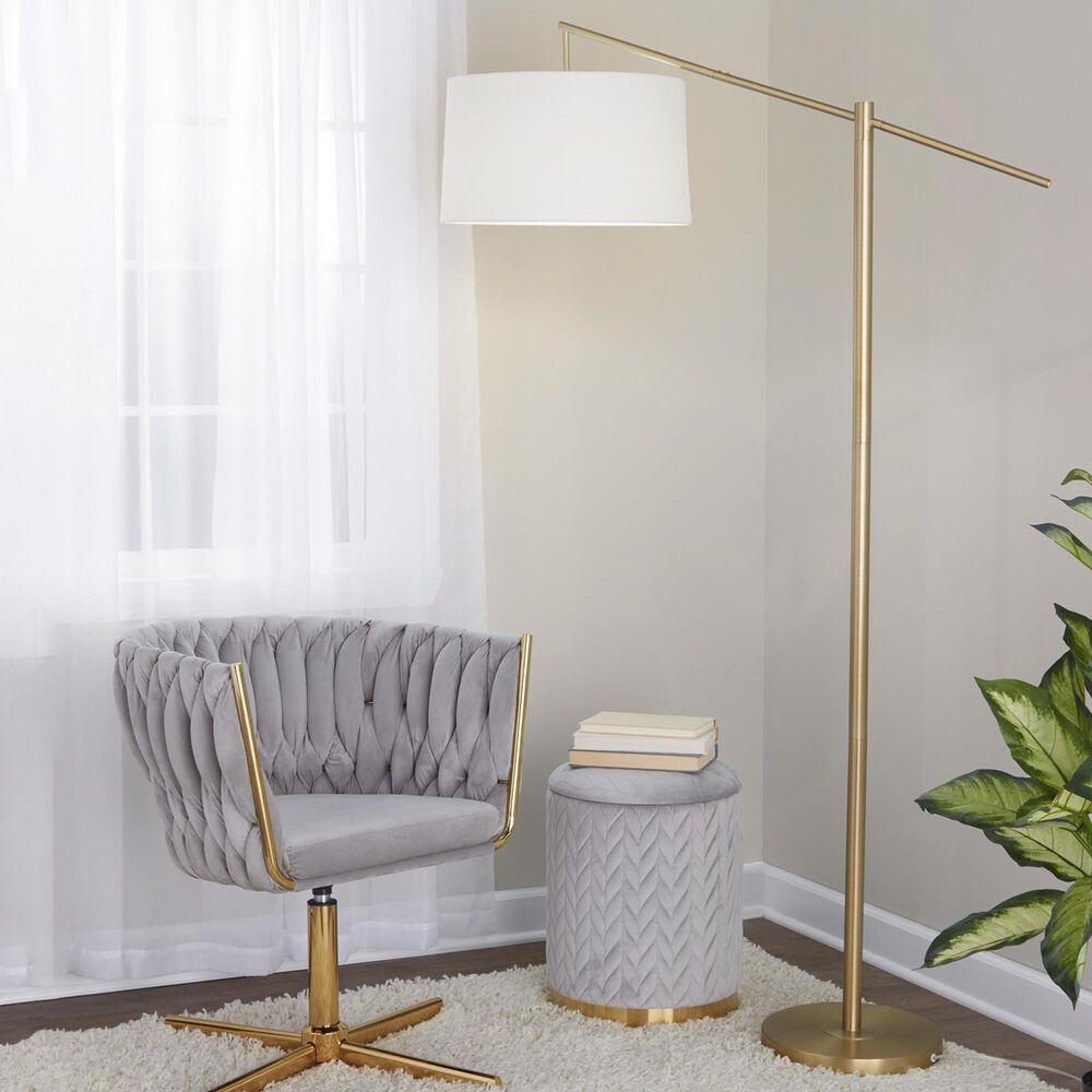 Grandview Gallery Casper 69&quot; Metal Floor Lamp in Gold, , large