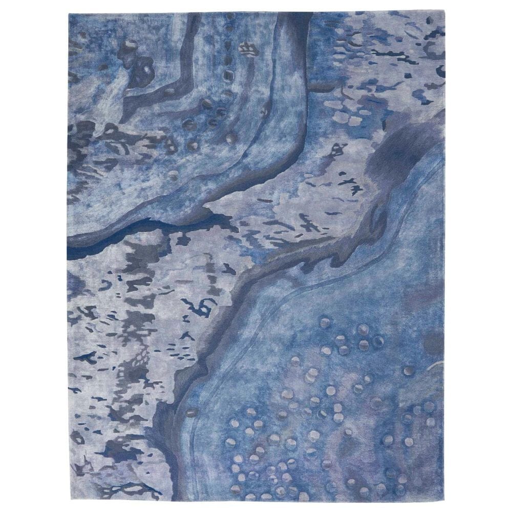 Nourison Prismatic PRS05 9"9" x 13"9" Blue Area Rug, , large