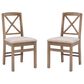 Linon Home Decor Triena X-Back Side Chair in Grey Wash (Set of 2), , large