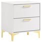 Pacific Landing Kendall 2-Drawer Nightstand in Gold and White, , large
