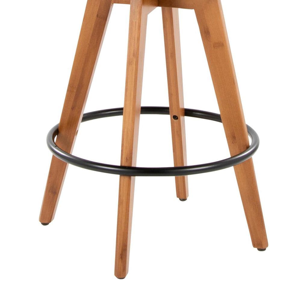 Lumisource Cosmo Swivel Counter Stool in Walnut and Black, , large