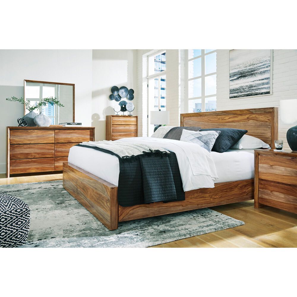 Millenium 5-Piece King Bedroom Set in Brown, , large