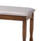 Baxton Studio Corey Dining Bench with Grey Cushion in Walnut Brown, , large
