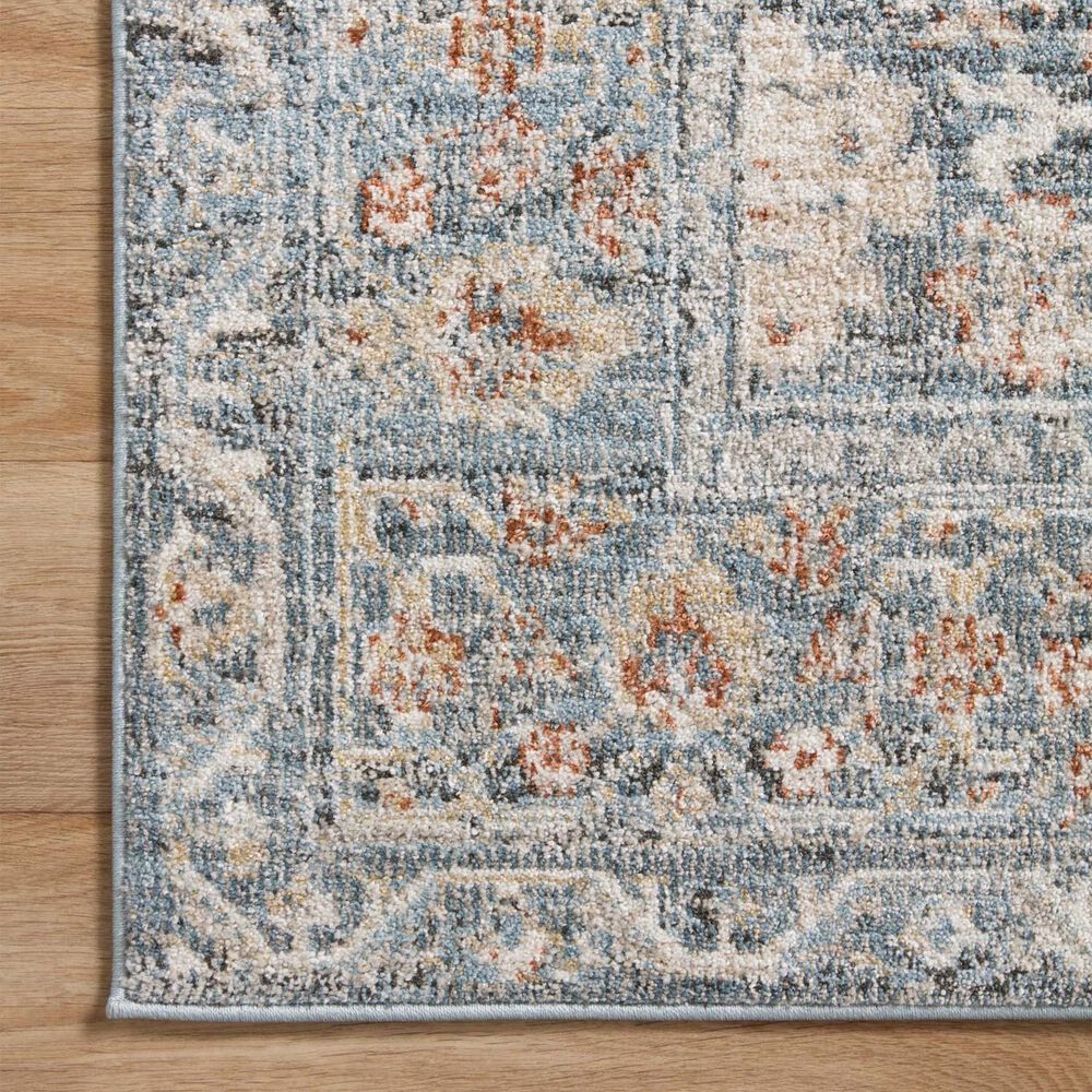 Loloi II Odette 2&#39;3&quot; x 3&#39;10&quot; Sky and Rust Area Rug, , large