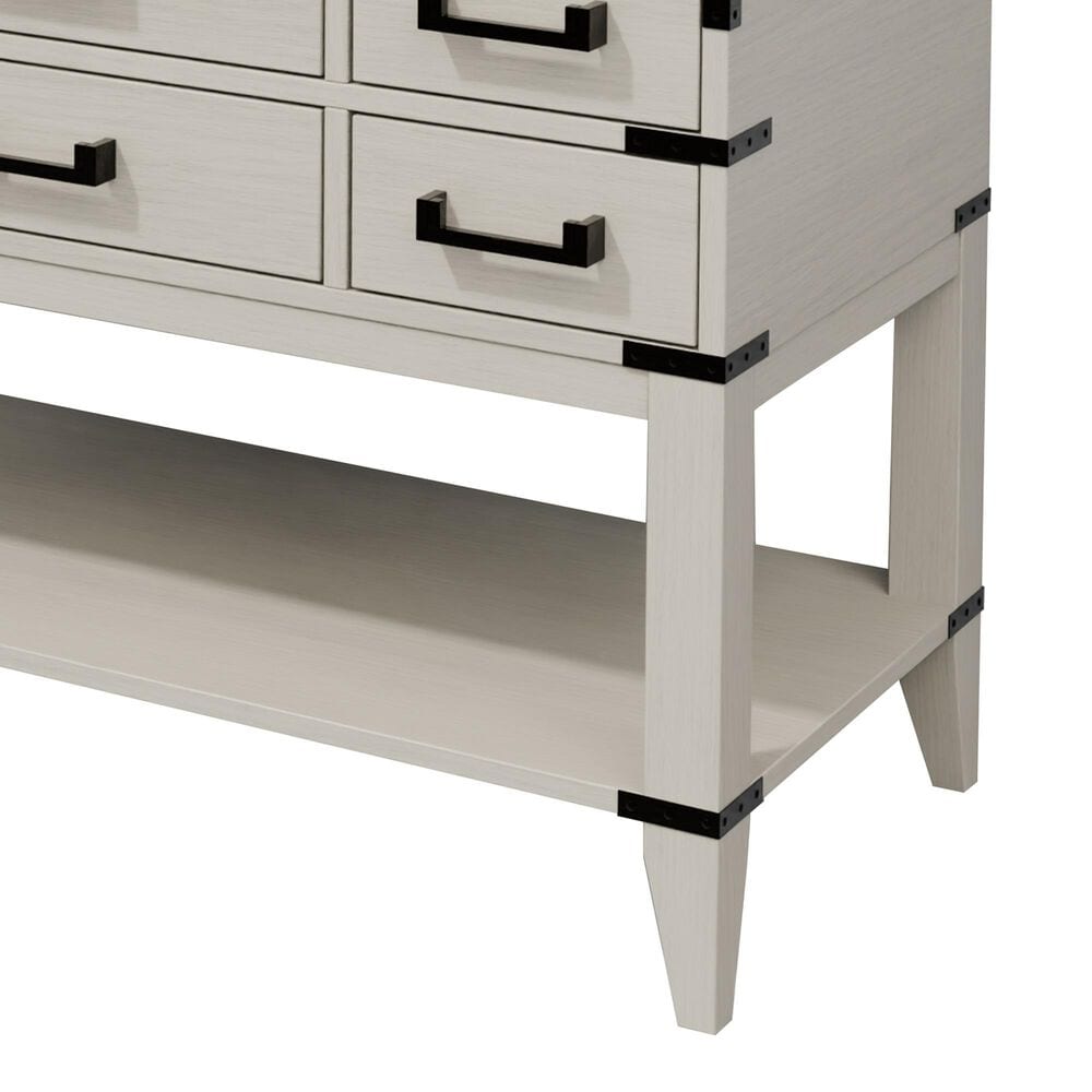 Lexora Home Norwalk 48" Single Bathroom Vanity in White Oak with White Cultured Marble Top and Rectangular Sink, , large