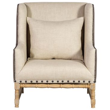 Vintage Furnishings Antwerpen Luca Arm Chair in Two Tone Linen, , large