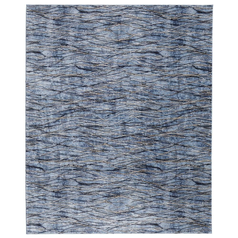 Feizy Sonora 5" x 7"6" Blue and Navy Area Rug, , large