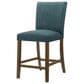 Coaster Paxton Counter Chair with Teal Blue Upholstery in Warm Brown, , large