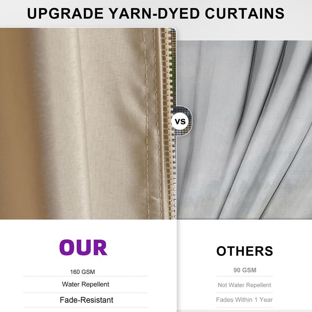 HOMLUX 12' x 16' Outdoor Hardtop Gazebo with Galvanized Steel Roof, Aluminum Frame, Curtains &amp; Netting in Brown, , large