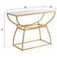 Stylecraft Lamps Inc Loren Console Table in Gold and White, , large