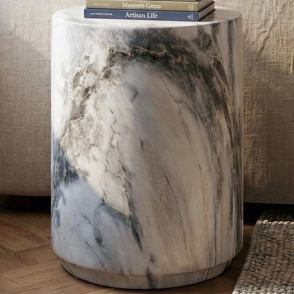 Furniture of America Karvyn 14" Side Table in Blue Gray, , large